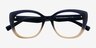 Billow Blue Brown AcetateEyeglass Frames from EyeBuyDirect, Closed View