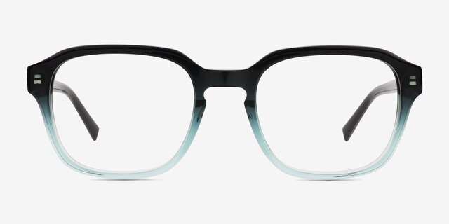 Breaker Black Green AcetateEyeglass Frames from EyeBuyDirect, Front View