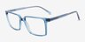 Roll Blue PlasticEyeglass Frames from EyeBuyDirect, Angle View
