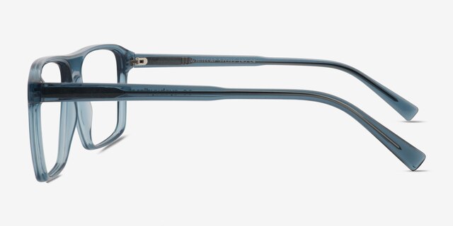 Whitecap Blue PlasticEyeglass Frames from EyeBuyDirect, Side View
