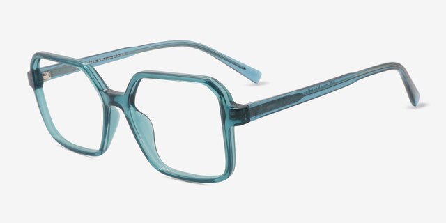 Surfer Green PlasticEyeglass Frames from EyeBuyDirect, Angle View