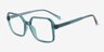 Surfer Green PlasticEyeglass Frames from EyeBuyDirect, Angle View