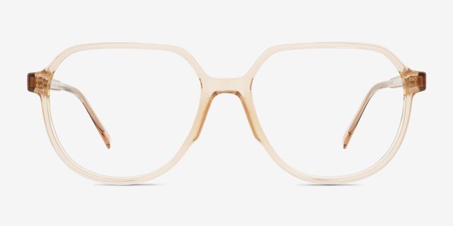 Serene Clear Orange PlasticEyeglass Frames from EyeBuyDirect, Front View