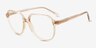 Serene Clear Orange PlasticEyeglass Frames from EyeBuyDirect, Angle View