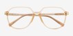 Serene Clear Orange PlasticEyeglass Frames from EyeBuyDirect, Closed View