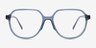 Serene Clear Blue PlasticEyeglass Frames from EyeBuyDirect, Front View