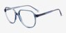Serene Clear Blue PlasticEyeglass Frames from EyeBuyDirect, Angle View