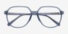 Serene Clear Blue PlasticEyeglass Frames from EyeBuyDirect, Closed View