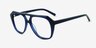 Sea Navy AcetateEyeglass Frames from EyeBuyDirect, Angle View