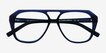 Sea Navy Alternative MaterialsEyeglass Frames from EyeBuyDirect, Closed View