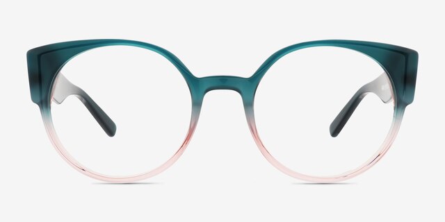 Tsunami Green Pink AcetateEyeglass Frames from EyeBuyDirect, Front View