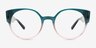 Tsunami Green Pink AcetateEyeglass Frames from EyeBuyDirect, Front View