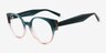 Tsunami Green Pink AcetateEyeglass Frames from EyeBuyDirect, Angle View