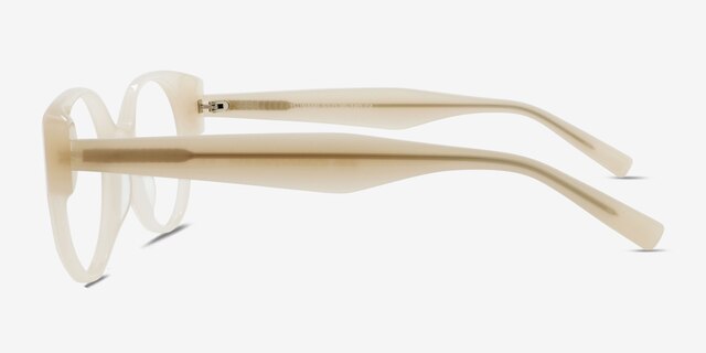 Tsunami White AcetateEyeglass Frames from EyeBuyDirect, Side View
