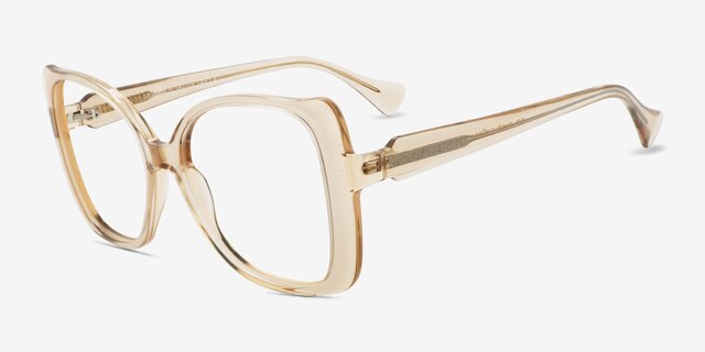 Monarch Brown AcetateEyeglass Frames from EyeBuyDirect, Angle View