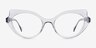 Painted Lady Gray AcetateEyeglass Frames from EyeBuyDirect, Front View