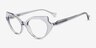 Painted Lady Gray AcetateEyeglass Frames from EyeBuyDirect, Angle View