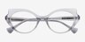 Painted Lady Gray AcetateEyeglass Frames from EyeBuyDirect, Closed View