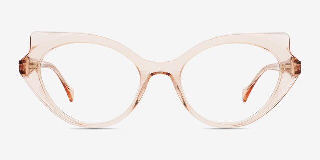 Painted Lady Coral AcetateEyeglass Frames from EyeBuyDirect, Front View