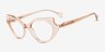 Painted Lady Coral AcetateEyeglass Frames from EyeBuyDirect, Angle View