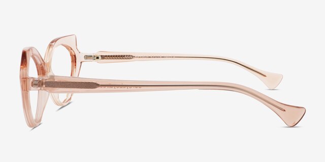 Painted Lady Coral AcetateEyeglass Frames from EyeBuyDirect, Side View