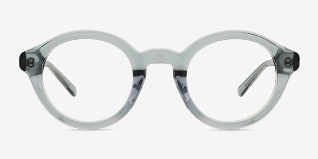 Miles Clear Green AcetateEyeglass Frames from EyeBuyDirect, Front View