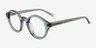 Miles Clear Green AcetateEyeglass Frames from EyeBuyDirect, Angle View