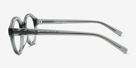 Miles Clear Green Acétate Montures de lunettes de vue d'EyeBuyDirect, Vue de Côté