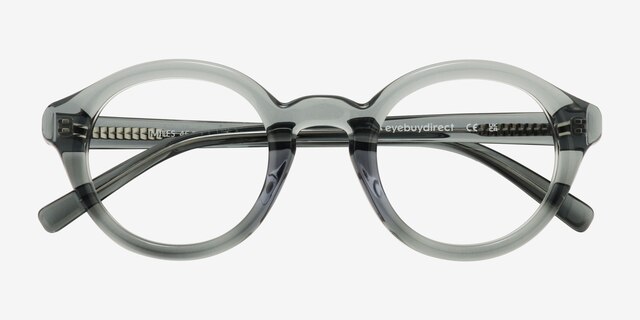 Miles Clear Green AcetateEyeglass Frames from EyeBuyDirect, Closed View