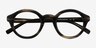 Miles Striped Brown AcetateEyeglass Frames from EyeBuyDirect, Closed View