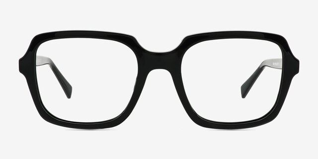 Coonrod Black Eco-friendlyEyeglass Frames from EyeBuyDirect, Front View