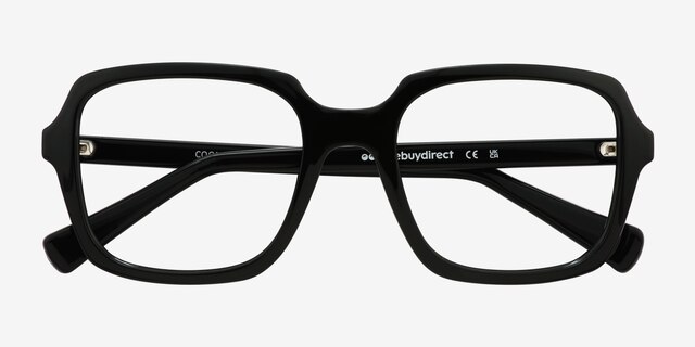 Coonrod Black Eco-friendlyEyeglass Frames from EyeBuyDirect, Closed View