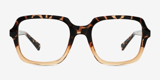 Coonrod Brown Floral Eco-friendlyEyeglass Frames from EyeBuyDirect, Front View