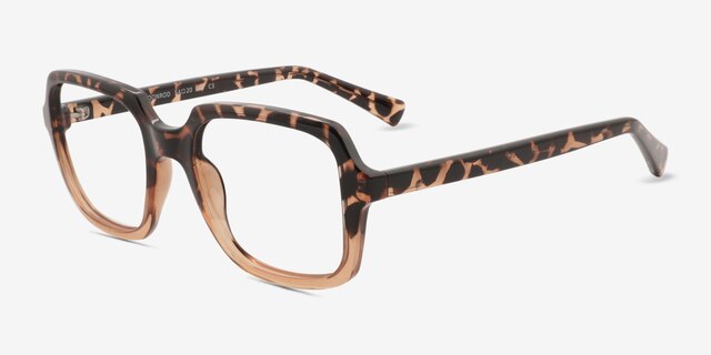 Coonrod Brown Floral Eco-friendlyEyeglass Frames from EyeBuyDirect, Angle View