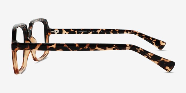 Coonrod Brown Floral Eco-friendlyEyeglass Frames from EyeBuyDirect, Side View