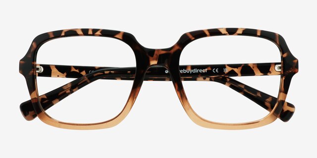 Coonrod Brown Floral Eco-friendlyEyeglass Frames from EyeBuyDirect, Closed View