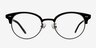 Annabel Black Acetate-metalEyeglass Frames from EyeBuyDirect, Front View