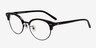 Annabel Black Acetate-metalEyeglass Frames from EyeBuyDirect, Angle View