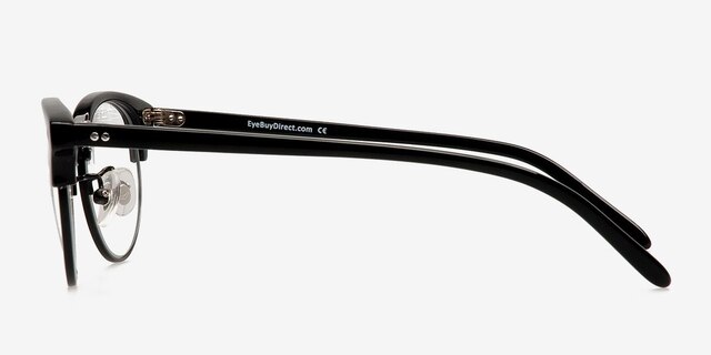 Annabel Black Acetate-metalEyeglass Frames from EyeBuyDirect, Side View