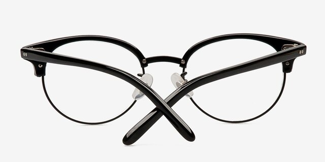 Annabel Black Acetate-metalEyeglass Frames from EyeBuyDirect, Closed View
