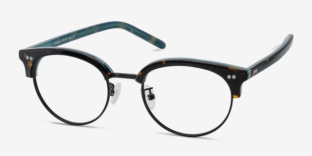 Annabel Tortoise Acetate-metalEyeglass Frames from EyeBuyDirect, Angle View