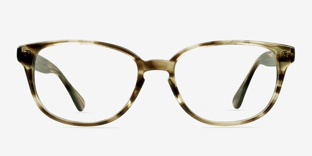 Aliana Olive AcetateEyeglass Frames from EyeBuyDirect, Front View