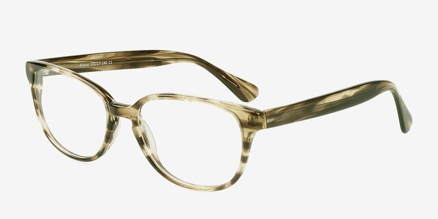 Aliana Olive AcetateEyeglass Frames from EyeBuyDirect, Angle View