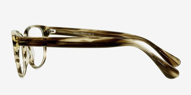 Aliana Olive AcetateEyeglass Frames from EyeBuyDirect, Side View