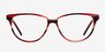 Aliyah Red & Strip AcetateEyeglass Frames from EyeBuyDirect, Front View