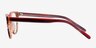 Aliyah Red & Strip AcetateEyeglass Frames from EyeBuyDirect, Side View