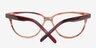 Aliyah Red & Strip AcetateEyeglass Frames from EyeBuyDirect, Closed View