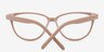 Aliyah Ivory AcetateEyeglass Frames from EyeBuyDirect, Closed View