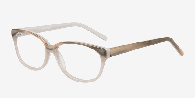 Ally Ivory AcetateEyeglass Frames from EyeBuyDirect, Angle View