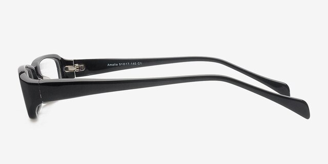 Amalia Black AcetateEyeglass Frames from EyeBuyDirect, Side View